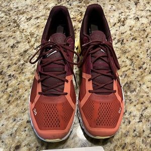 On Cloudflow 2, US Men’s size 9.5, 45 miles, no box